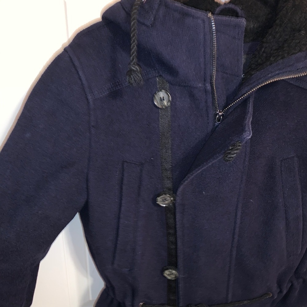 Zara Basic Button Down Hooded Coat - image 3